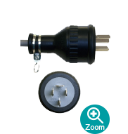 Power cord with 3-phase plug